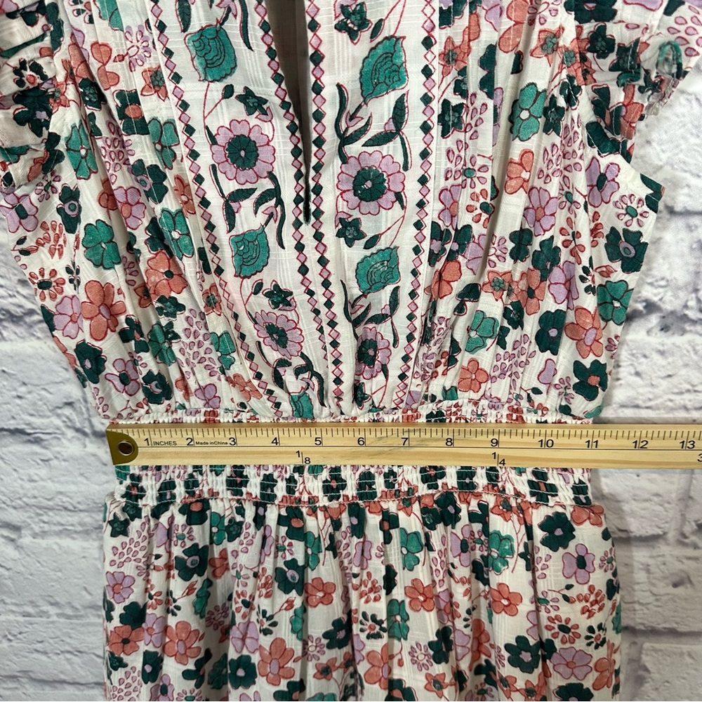 Cleobella Floral Midi Dress in Pink, Green and White - Picture 14 of 15
